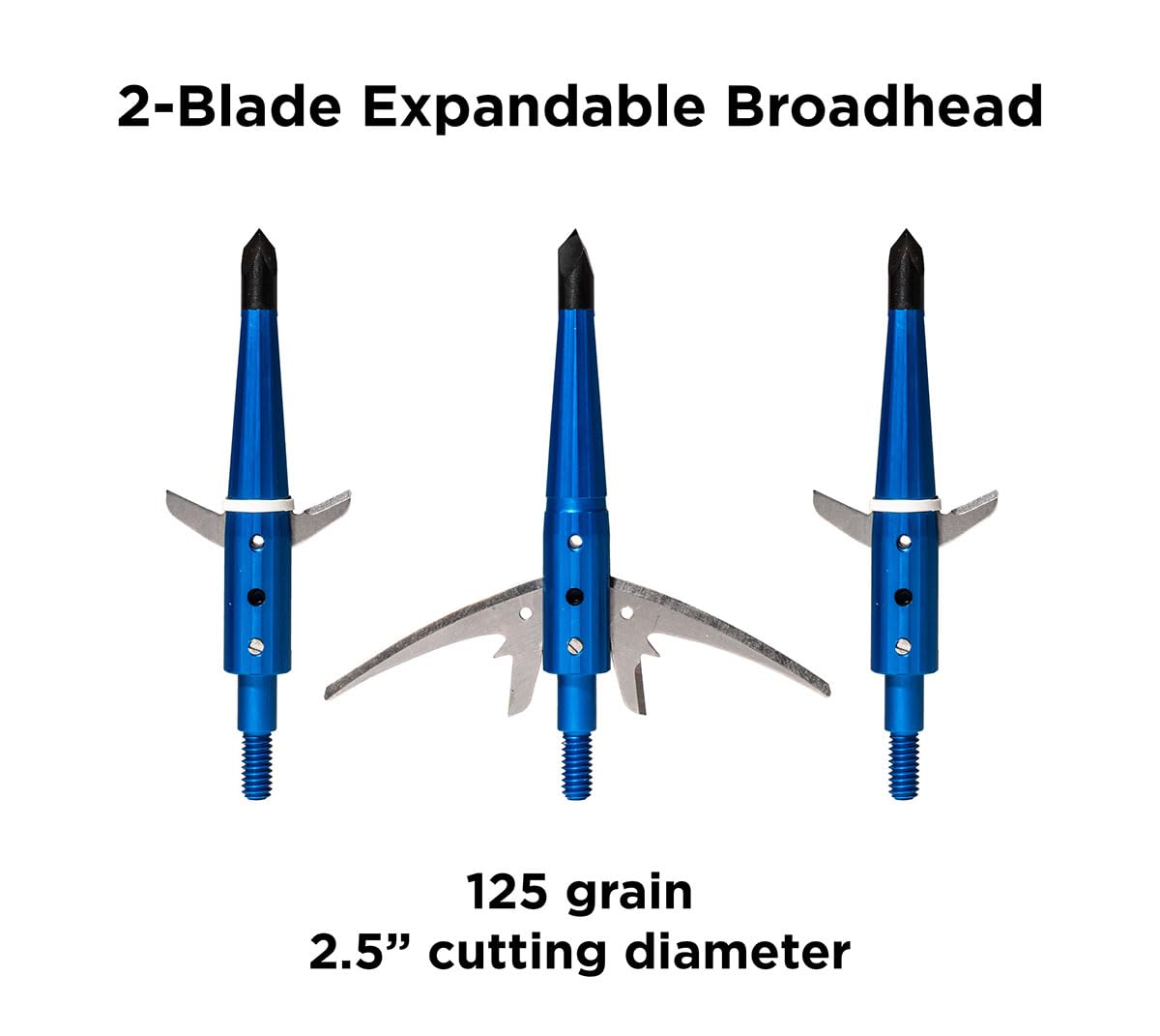 Swhacker Levi Morgan Series 2-Blade Blade Lock Broadhead 2.5" Pack of 3, Blue