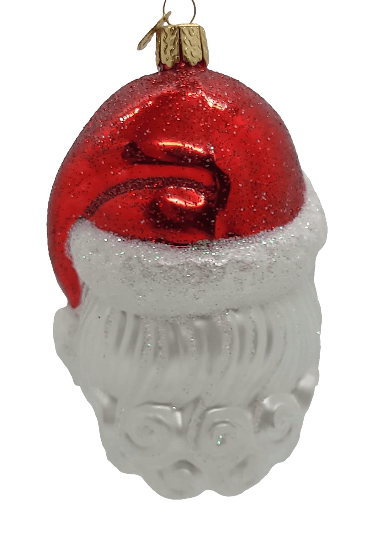 Old World Christmas Santa with Face Mask Blown Glass 2020 Unique Christmas Ornaments for Christmas Tree Decorations