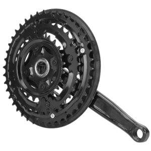 Bike Crank Arm Set, 170mm Mountain Crankset with Chains Cover for 24 34 42T Tooth Rear Sprocket