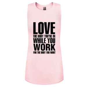 fannoo workout tank tops for women-womens inspirational funny saying fitness gym racerback sleeveless shirts