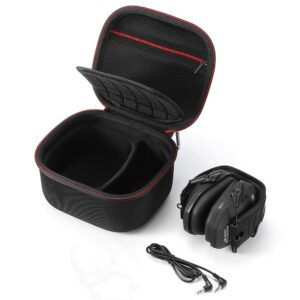 RAIACE Hard Travel Carrying Case for Walker's Razor Slim Passive Earmuffs Ultra Low Profile 27dB NRR. (Case Only!)-Black