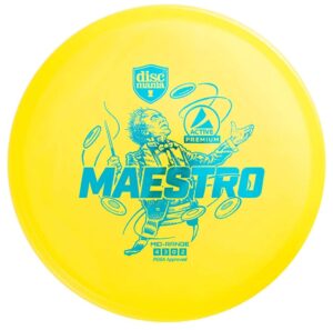 discmania active premium maestro disc golf mid-range driver, low-profile beaded mid-range driver (colors may vary) - 165-176g