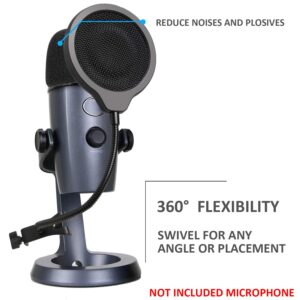 Yeti Nano Mic Pop Filter with Foam Winscreen - 4 Inch 3 Layers Wind Pop Screen Mask Shield and Foam Wind Cover For Blue Yeti Nano Mic to Improve Sound Quality by YOUSHARES