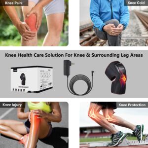 FIT KING Knee Massager with Heat, Knee Brace Wrap for Arthritis Pain Relief, Improves Circulation Around the Knee, 3 Modes and 3 Intensities, FSA and HSA Approved