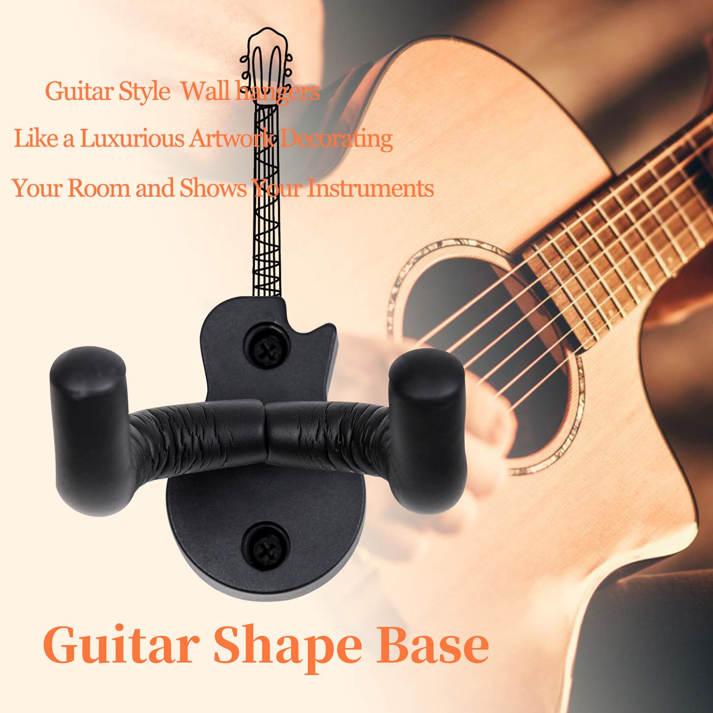 Guitar Wall Hangers,Guitar Hanger Wall Mount,Guitar Hooks for Wall