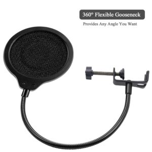 Yeti Nano Mic Pop Filter with Foam Winscreen - 4 Inch 3 Layers Wind Pop Screen Mask Shield and Foam Wind Cover For Blue Yeti Nano Mic to Improve Sound Quality by YOUSHARES