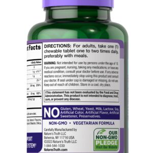 Black Elderberry Immune Complex | 60 Chewable Tablets | Plus Vitamin C & Zinc | Natural Mixed Berry Flavor | Vegetarian, Non-GMO, and Gluten Free Formula | By Nature's Truth