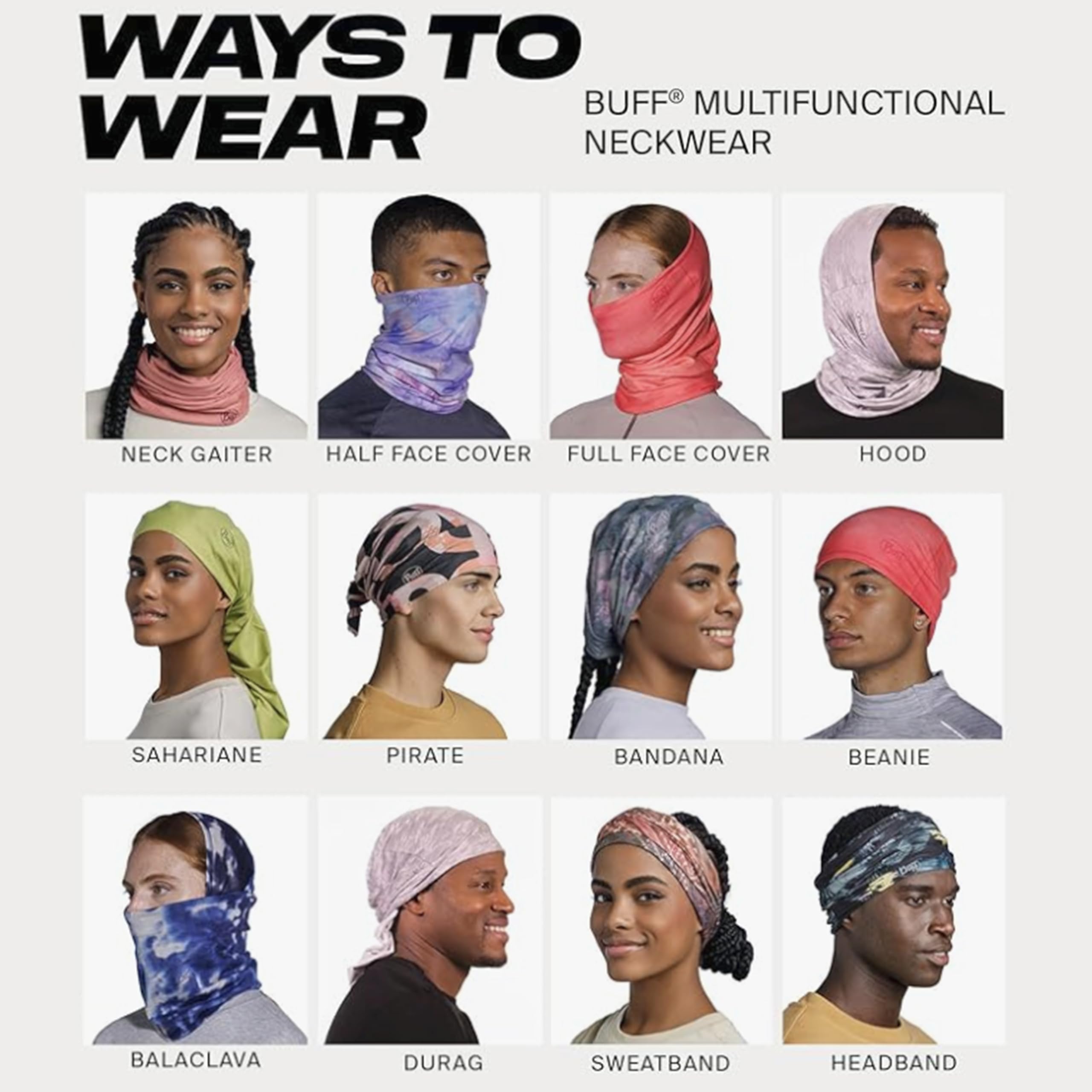 BUFF CoolNet UV Neck Gaiter, UPF 50 Sun Protection, Breathable, Cooling Bandana, Versatile, Quick Dry Face Mask, Rt Max 5, Adult Size