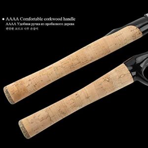 Rosewood 1.5m/1.68m/1.8m/2.1m Ultra Light Solid tip Spinning Fishing Rod Casting Poles (Casting Rod, 2.1m)