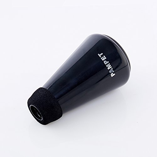 Pampet Lightweight Practice Trumpet Mute Silencer，Trumpet Straight Mute (Black)