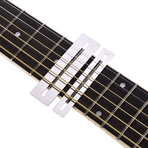 TIMESETL 17 Pcs Guitar Luthier Tools Including 4 Guitar Notched Radius Gauges, 9 Understring Radius Gauge Luthier Tools, 32 Blades Feeler Gauge, String Action Gauge Ruler and 2 Fingerboard Guards