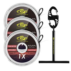 sf clear fluorocarbon tippet line with holder fly fishing tippets leaders trout 75m # 1x 3 pcs