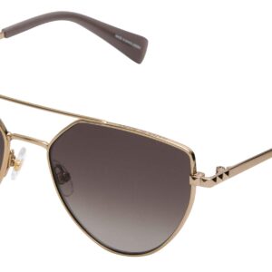 Rebecca Minkoff Women's Stevie 2/S Aviator Sunglasses, Light Gold, 55mm, 17mm