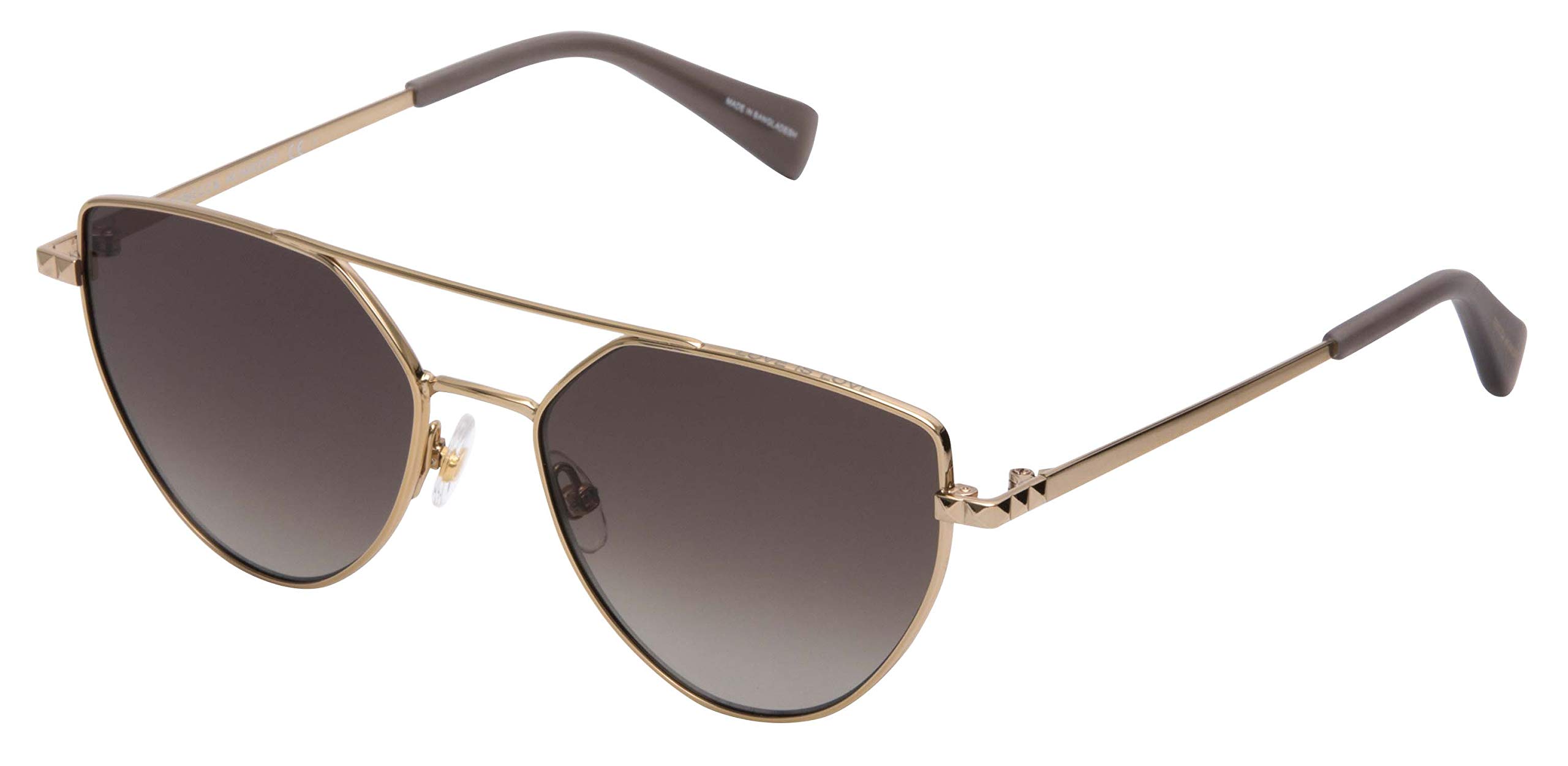 Rebecca Minkoff Women's Stevie 2/S Aviator Sunglasses, Light Gold, 55mm, 17mm