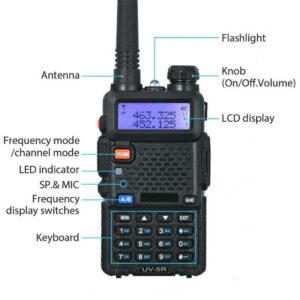 NSKI UV-5R UHF VHF Dual Band Two Way Ham Radio Walkie Talkie