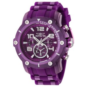 Invicta Men's 40801 Pro Diver Quartz Multifunction Purple Dial Watch