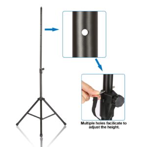 Microphone Stand, AGPTEK Wind Screen Bracket Stand with Adjustable and Non-slip Tripod Base, Suit for Large Microphone Isolation Shield (Black)