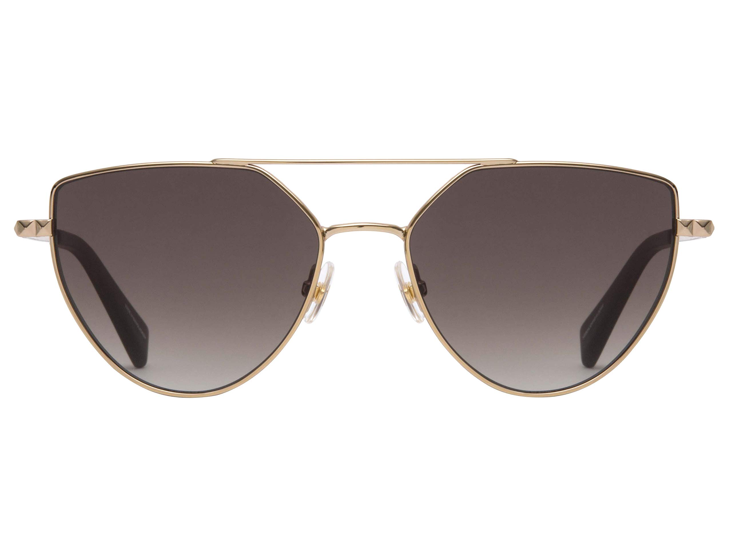 Rebecca Minkoff Women's Stevie 2/S Aviator Sunglasses, Light Gold, 55mm, 17mm