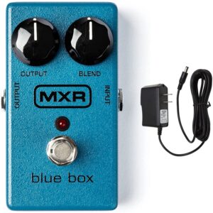 mxr m103 blue box octave fuzz bundle with 9-volt power supply