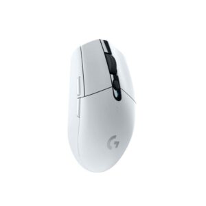 Logitech G305 Lightspeed Wireless Gaming Mouse, HERO Sensor, 12,000 DPI, Lightweight, 6 Programmable Buttons, 250h Battery Life, On-Board Memory, Compatible with PC/Mac - White (Renewed)