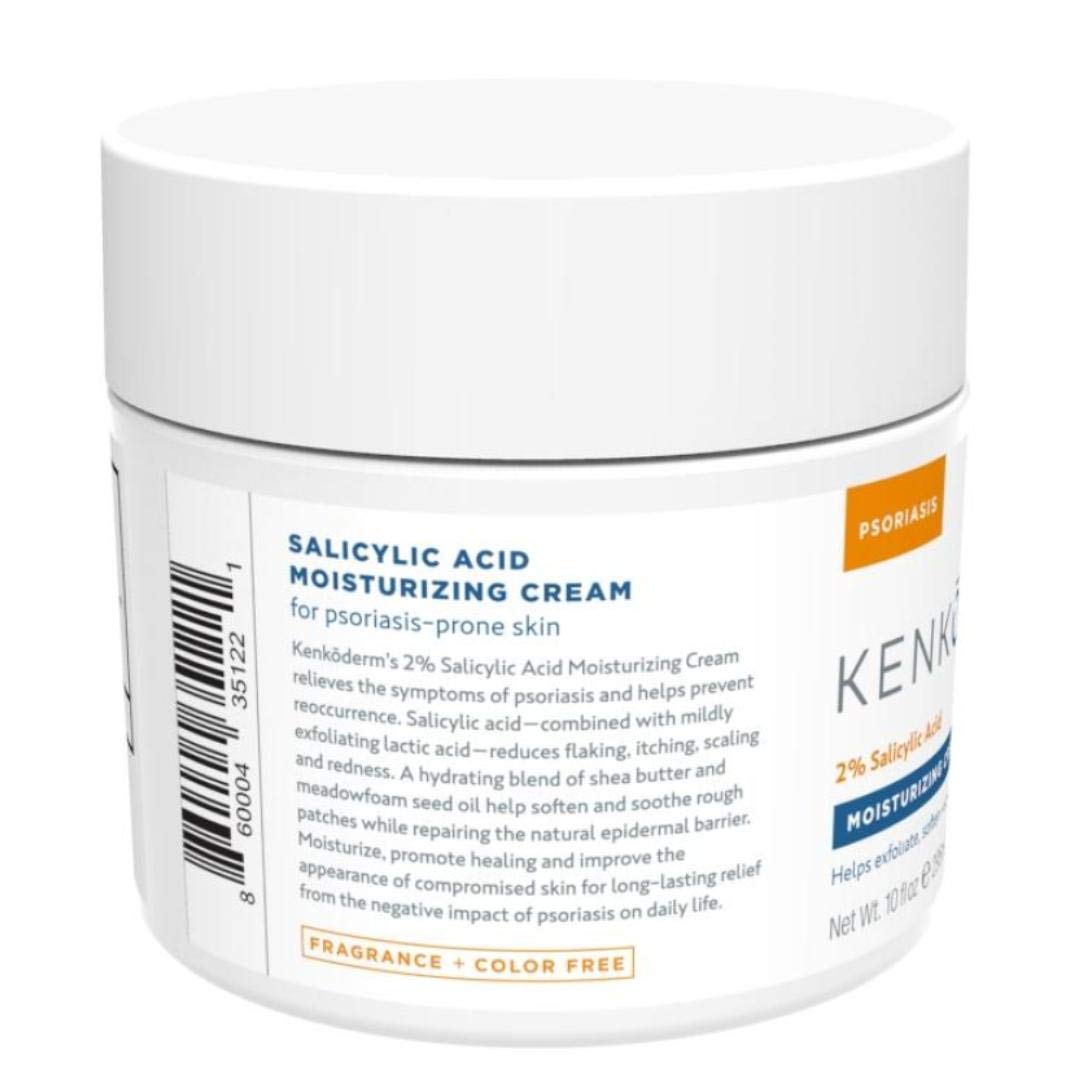 Kenkoderm Psoriasis Moisturizing Cream - 10 oz | 1 Jar | Dermatologist Developed | Fragrance + Color Free (1 Jar)