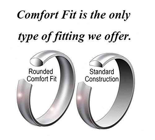 CROWNAL 2mm Thin Silver Tungsten Wedding Couple Bands Rings Women Matte Brushed Finish Engraved I Love You Size 4 To 10 (2mm Silver,6.5)