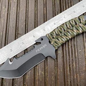 Perkin Hunting Knives CH999 Hunting Knife With Sheath Fix Blade Knife Tanto blade And with Gut Hook