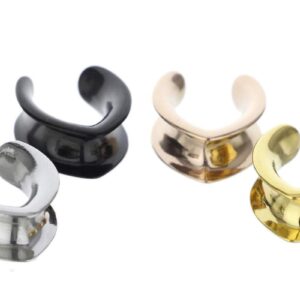 1 1/8 inch 28mm 316L Surgical Steel Teardrop Ear Weights Saddle Hanger Spreader Gauges Piercing Tunnels Plugs Stretching Kit