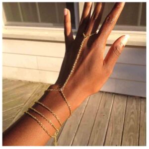 olbye finger ring bracelet gold slave bracelet hand chain ring link bracelet everyday jewelry for women