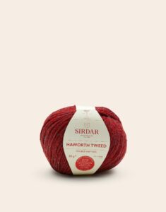 sirdar haworth tweed dk, west riding red (906), 50g