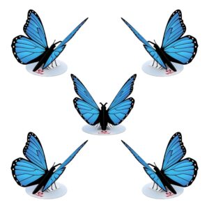 lovepop stickerpop blue morpho butterfly (5 pack) - 3d stickers, gift for mom, daughter, office decoration, pop up gift for daughter