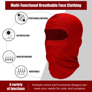 SATINIOR 6 Pieces Ski Mask for Men Balaclava Full Face Cover UV Sun Protection Cooling Neck Gaiter Clothing Scarf Bandana(Simple Color)