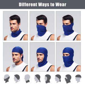 SATINIOR 6 Pieces Ski Mask for Men Balaclava Full Face Cover UV Sun Protection Cooling Neck Gaiter Clothing Scarf Bandana(Simple Color)