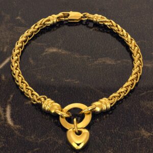 LIFETIME JEWELRY 4mm Love Heart Bracelet for Women and Men 24k Real Gold Plated (9)