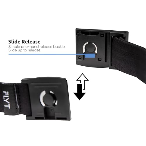 FLYT Solo Belt - Minimalist Web Nylon Belt with Quick-Release Magnetic Plastic Buckle, TSA Friendly