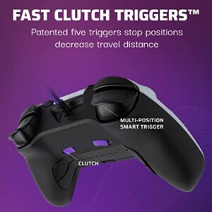 Victrix Gambit World's Fastest Licensed Xbox Controller, Elite Esports Design with Swappable Pro Thumbsticks, Custom Paddles, Swappable White / Purple Faceplate for Xbox One, Series X/S, PC