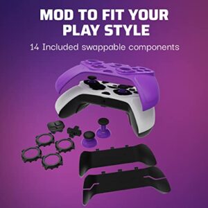 Victrix Gambit World's Fastest Licensed Xbox Controller, Elite Esports Design with Swappable Pro Thumbsticks, Custom Paddles, Swappable White / Purple Faceplate for Xbox One, Series X/S, PC