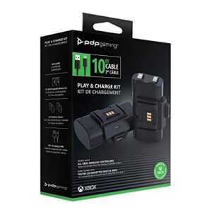 PDP METAVOLT Play & Charge Kit for Xbox Series X|S, Xbox One - Includes 2 Rechargable Batteries, 4 Battery Doors & 10-foot Cable