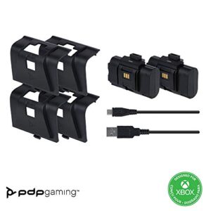 PDP METAVOLT Play & Charge Kit for Xbox Series X|S, Xbox One - Includes 2 Rechargable Batteries, 4 Battery Doors & 10-foot Cable