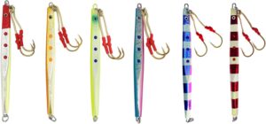 speed jigging jigs 10oz 300g 6 pieces with lure bag