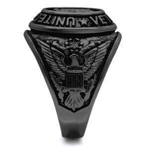 YVO Veteran Ring - Black Plated Stainless Steel - No Engraving