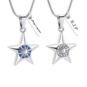 memorial jewelry Bling Star Jewelry Collection Urn Pendant Cremation Ashes Keepsake Necklace