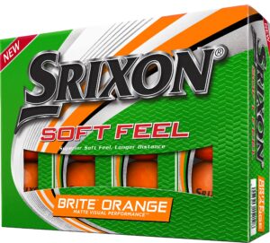 srixon soft feel 12 brite orange, dozen