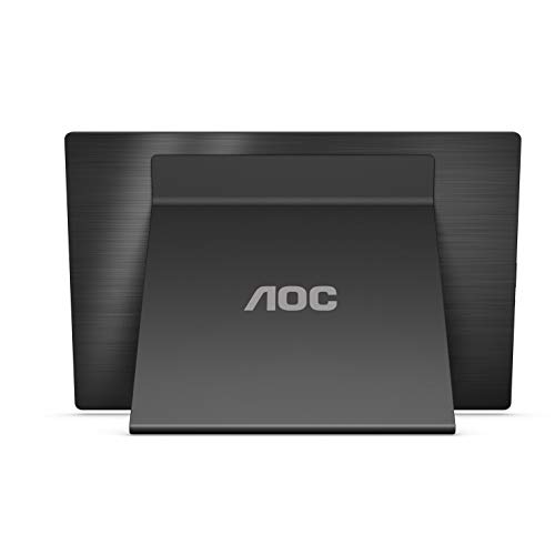 AOC 16T2 15.6" Full HD (1920 x 1080) Touch-enabled portable IPS monitor, USB-C and Micro HDMI inputs, Built-in battery, Stereo speakers, SmartCover, AutoPivot, VESA. For laptops, PC, Mac, consoles