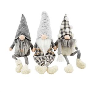 Mud Pie Fuzzy Neutral Dangle Leg GNOME