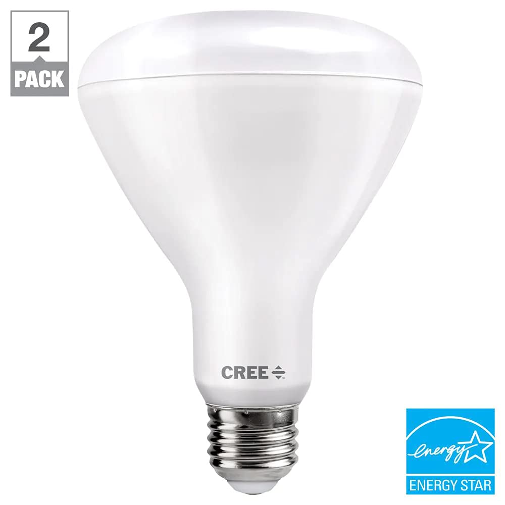 Cree Lighting Exceptional Series BR30 Bulb, 2700K Dimmable LED Bulb, 65W + 680 Lumens, Soft White, 2 Pack