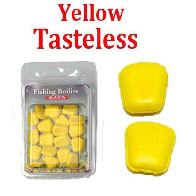 Will 20PCS Carp Fishing Boilies Pop Corn Sweet Smell Yellow Floating Corn Fake Bait Lure Pop Up Boilies Rig Carp Bait Fishing Tackle (Yellow)