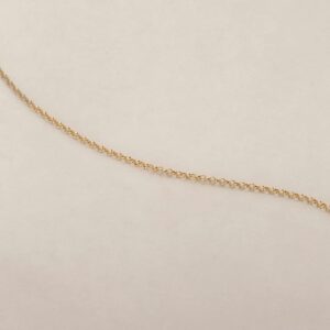 GELIN 14k Solid Gold Simple Chain Adjustable Bracelet for Women Valentine's Day Jewelry Gift