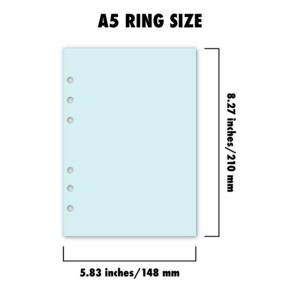 A5 Dot Grid Planner Insert Refill, 5.83″ x 8.27″, Fits 6-Rings Binders - Filofax, LV GM, Moterm, Choice of Quantity