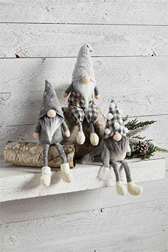 Mud Pie Fuzzy Neutral Dangle Leg GNOME